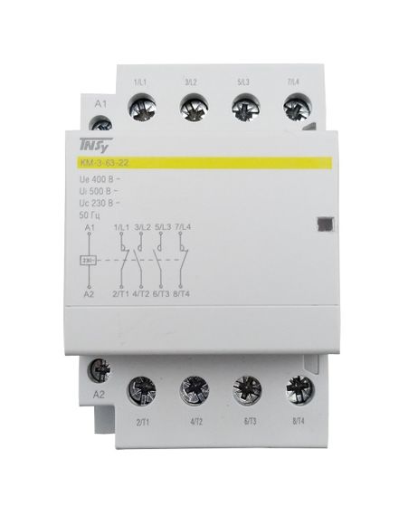 Контактор модульный КМ-3-63-22 63А 230AC 2NO-2NC 4р 3мод. Ny95503897