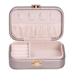 Скринька для прикрас з еко шкіри 12×7.5×4 см із застібкою органайзер для ювелірних виробів HP-5-34CR