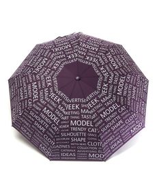 Зонт полуавтомат женский Toprain 593  "Words" на 9 спиц Фиолетовый