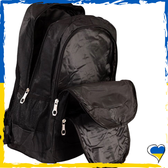 Рюкзак серый универсальный, повседневный, школьный, вместительный. Унисекс | Зображення 3