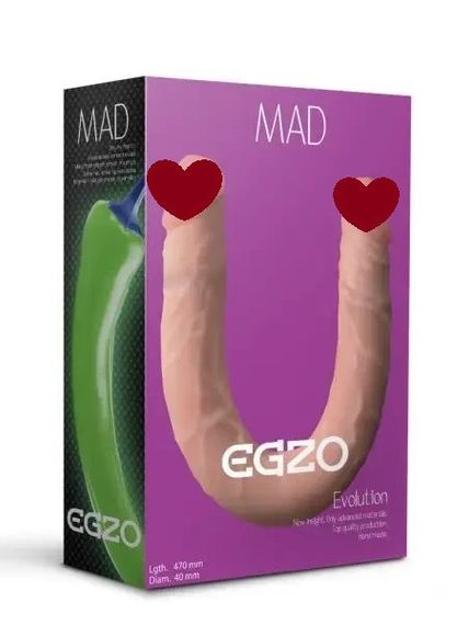 Двосторонній фалоімітатор EGZO CIBERSKIN Sex Aura