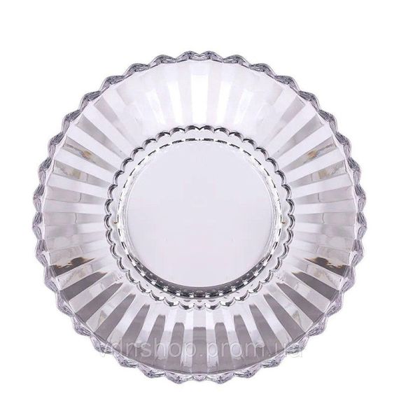 Сервірувальне блюдо Ø 28 см прозоре кругле для дому та кафе HP-YH-32