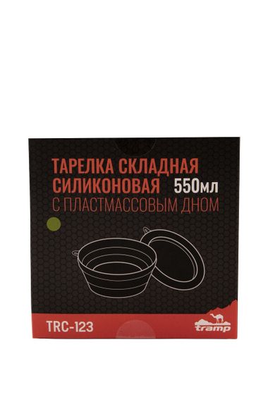 Тарелка Tramp силиконовая с пластиковым дном олива 550 мл (TRC-123-oliva) | Зображення 4