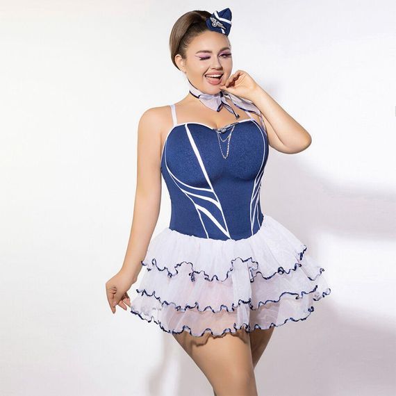 Еротичний костюм стюардеси JSY P61122 Plus Size Sex Aura | Зображення 3