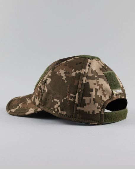 Бейсболка ULTIMATUM Soft Shell Пиксель,Зимняя бейсболка с липучкой мультикам, кепка Soft Shell для военных | Зображення 1