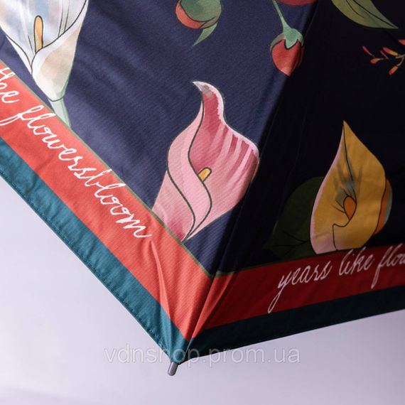 Парасолька механічна елегантна з принтом міцна надійна з поліестеру діаметр 99 см Чорний HP-23-15B | Зображення 6