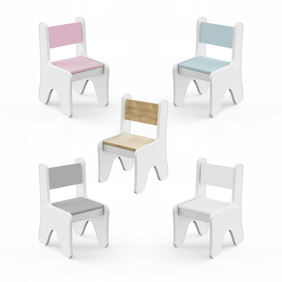 Стільчик для дитячої кімнати 55×37×33 дитячий зручний стілець для ігор, білий | Зображення 5