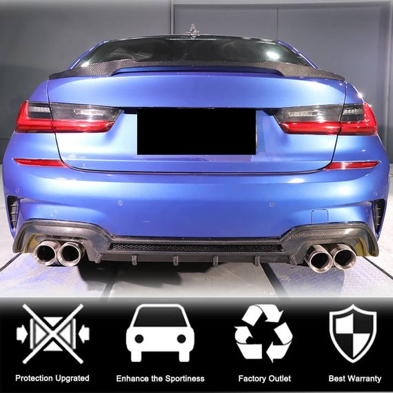 Спойлер M4-Style V1 (для G20/G80, Карбон) для BMW 3 серія G20/21 2018- рр | Зображення 1