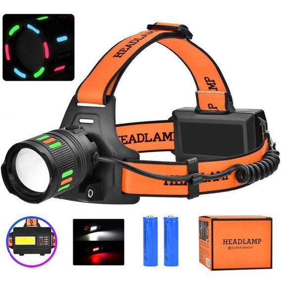 Ліхтар налобний BL-T203-TG+COB(white+red) ZJ-22 | Зображення 1