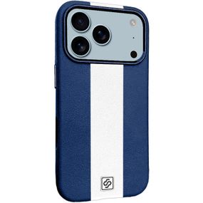 Кожаный чехол Rally with MagSafe для Apple iPhone 17 Pro (6.3") Blue / White