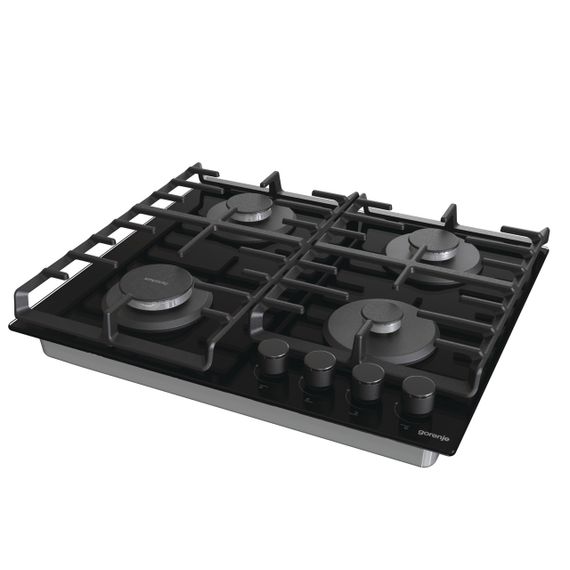 Варочная поверхность Gorenje GT642SYB/ газ на стекле / электроподжиг/ газконтроль/чугунная решетка/ черная (GT642SYB) | Зображення 2