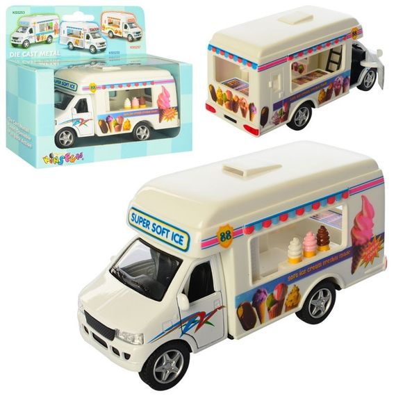 Машинка инерционная Kinsmart Кафе на колесах KS-5253-W 12 см