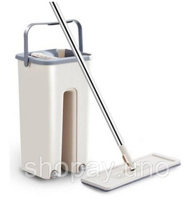 Швабра микрофибра с отжимом + ведро Scratch Cleaning Mop ∙ Швабра лентяйка cleaner 360