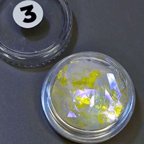Бите скло №3 для дизайну нігтів (повна баночка)