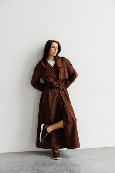 Кросівки жіночі замшеві 591357 Коричневі 36 37 38 39 40 41 | Зображення 9