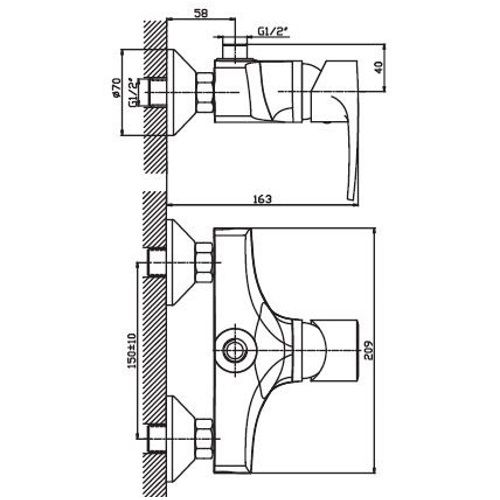 Змішувач для душа Haiba CEBA 003 (HB0027) | Зображення 1