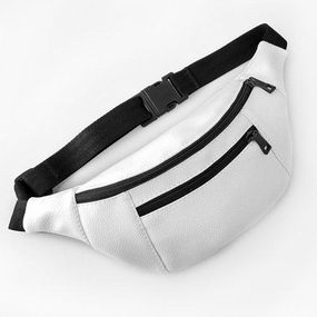 Сумка на пояс BUMBAG з екошкіри, біла (EBB2_WH)