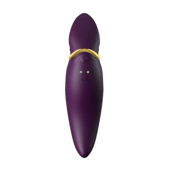 Вібратор 2в1 з язичком Zalo — Hero Twilight Purple, кристал Swarovski Sex Aura | Зображення 4