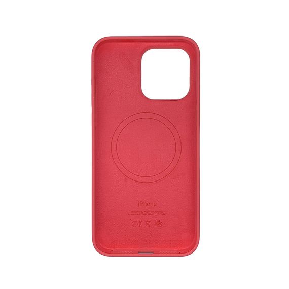 Чехол накладка Silicone Case Full with Magsafe для Apple iPhone 15- Red | Зображення 1