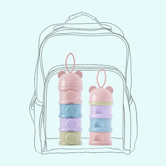 Контейнер для зберігання дитячої сухої суміші 4 відсіки 480 мл Різнокольоровий | Зображення 2