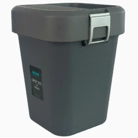 Відро для сміття Motek на 8 л з поворотною кришкою 22.5х22.5х30 см Антрацит (COB-410)