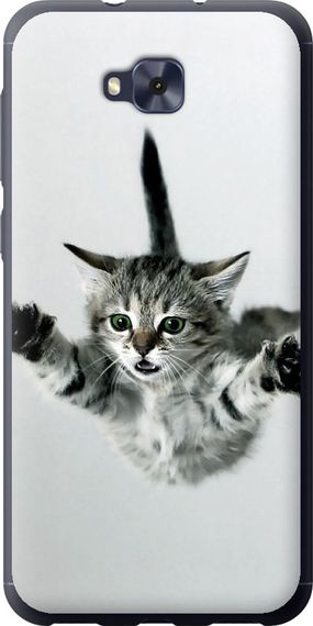 Чехол на Asus ZENFONE 4 SELFIE / ZD553KL Летящий котёнок "2322u-1241-17620"