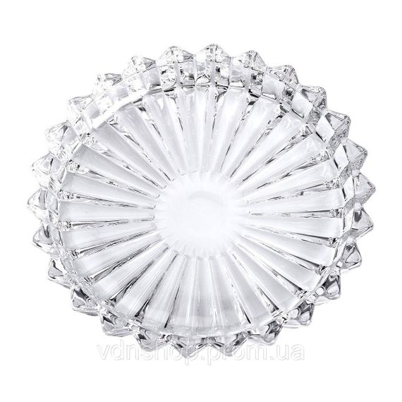 Набір із 6 тарілок для подачі по 12 см скляні прозорі круглі HP-YH-31 | Зображення 4