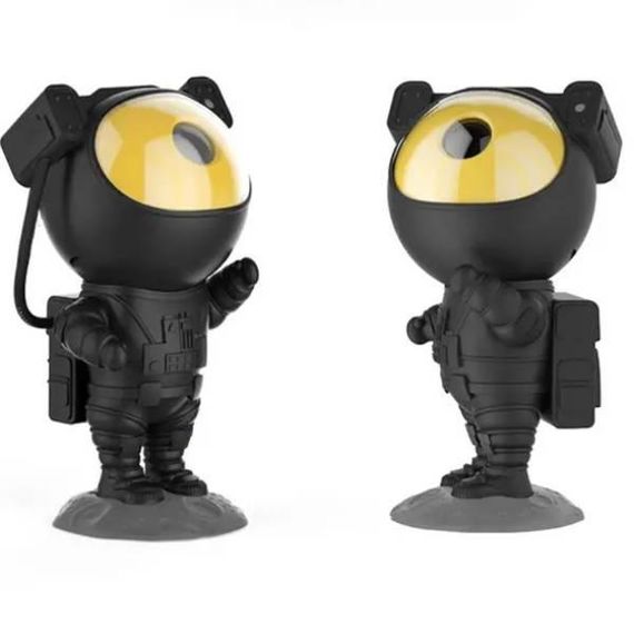 Ночник-проектор с проекцией звездного неба Астронавт с пультом Черный