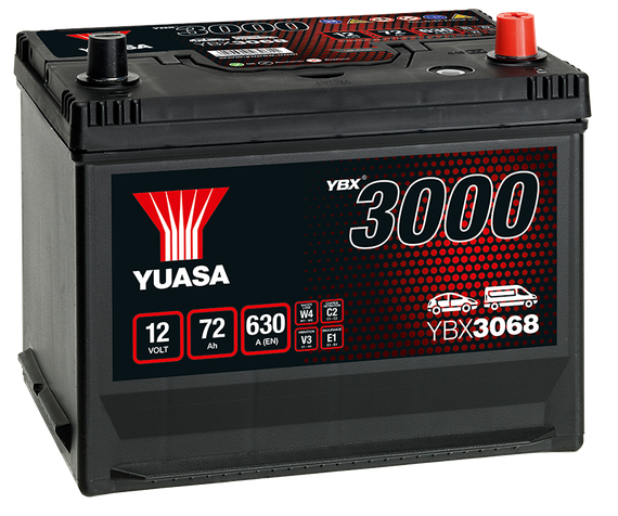 Аккумулятор Yuasa 12V 72Ah SMF Battery Japan YBX3068