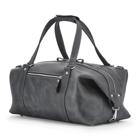 Шкіряна дорожня сумка Skin and Skin Stout M 45x22x23 см Сіра (BB01MGG) | Зображення 1