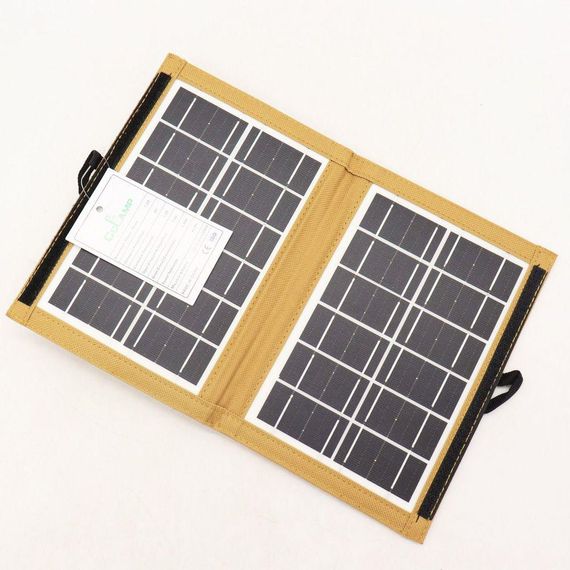 Сонячна панель трансформер з USB-виходом, 7,2 Вт, CCLAMP CL-670, Коричневий / Складна сонячна станція для заряджання телефону | Зображення 7