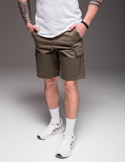Мужские летние шорты карго с накладными карманами, под ремень RA2032, цвет хаки, размер S | Зображення 2