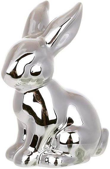 Набір 12 декоративних порцелянових фігурок "Срібний Кролик" 9см