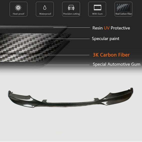 Накладка на передній бампер Карбон V2 (M-Sport) для BMW 5 серія F-10/11/07 2010-2016 рр | Зображення 4