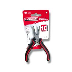 Плоскогубці вигнуті, серія міні HAISSER 127 мм, Cr-V, Pearl-Nickel (41162)