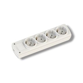 Колодка електрична для подовжувача Olimpia Mutlusan, 4 гнізда, 16 А, із заземленням (арт. 49-11-13)