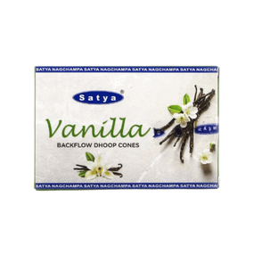 Аромаконуси зворотнього потоку Ваніль  Vanilla Backflow Dhoop Cone 10 шт. в уп. Satya 8904234410005