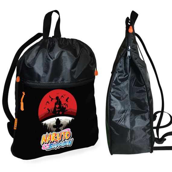 Рюкзак-мішок для взуття, спортивної форми Аніме Наруто Акацукі дитяча сумка для змінки з розширювачем (01204)