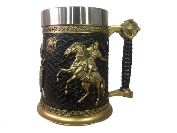 Чашка 3D Skull Mug Череп пивний кухоль Лицар на коні 3D Лицарю Хрестоносець (код: SKU-1380275959)