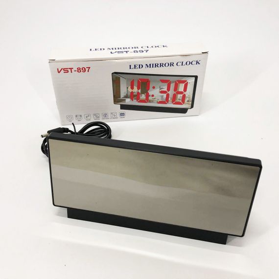 Настільний годинник led на батарейках, Годинник настільний цифровий електронний led KN-58 | Зображення 2