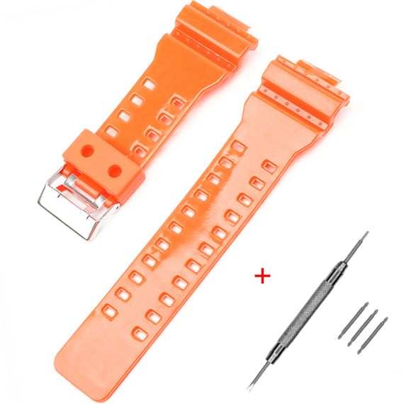 Ремінець для Casio G-Shock GA-100/110 Orange-Glossy SI | Зображення 1