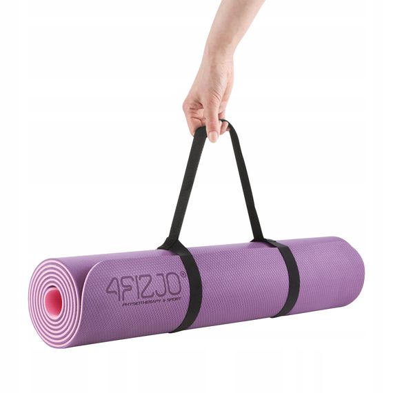 Килимок (мат) спортивний 4FIZJO TPE 180 x 60 x 0.6 см для йоги та фітнесу Violet/Pink (P-5907739316950) | Зображення 2