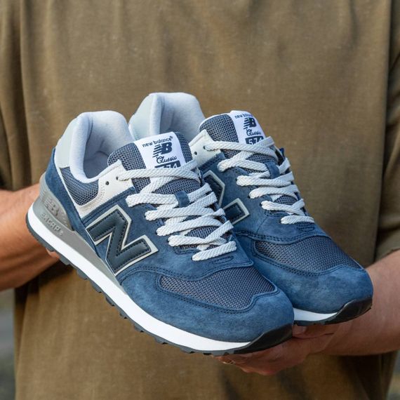 Кросівки демісезонні New Balance 574 колір синій | Зображення 1