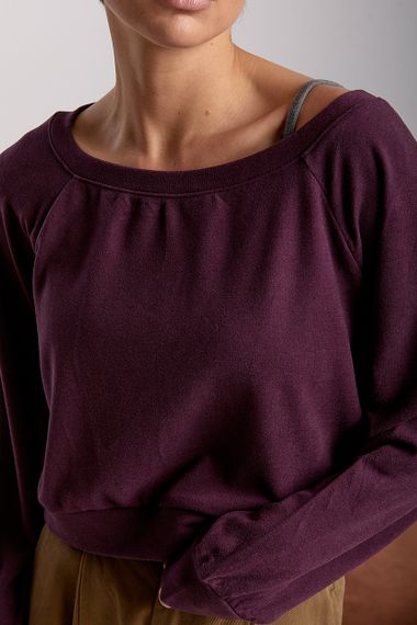 Вільна кофтинка у комлекті з майкою - фіолетовий цвет, ONE SIZE (є розміри) | Зображення 3