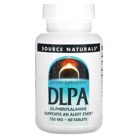 Фенілаланін Source Naturals DLPA 750 mg 60 Tabs