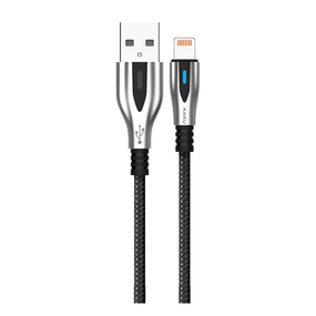 USB кабель Kaku KSC-097 USB - Lightning 1.2 m з індикатором - Black