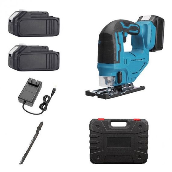 Аккумуляторный бесщеточный лобзик 24V с 2 АКБ в пластиковом кейсе с регулировкой скорости и BS-993 угла | Зображення 3