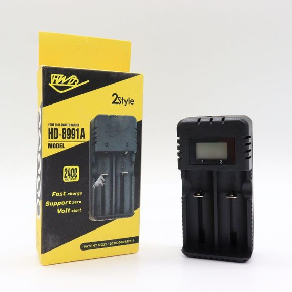 Универсальное зарядное устройство на 2 аккумулятора 18650 Li-ion, HD-8991А / Зарядка для батареек с дисплеем | Зображення 8