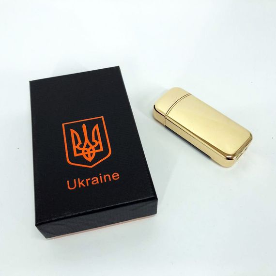 Дугова електроімпульсна запальничка із USB-зарядкою Україна LIGHTER HL-439. ZS-712 Колір: золотий | Зображення 5