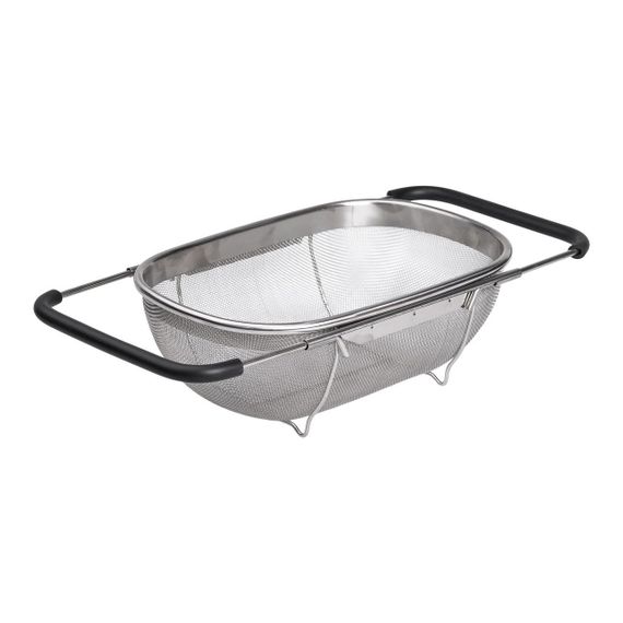 Друшляк сито на раковину для миття овочів та фруктів 29х19х10 см з нержавіючої сталі HP-19-18-S | Зображення 3